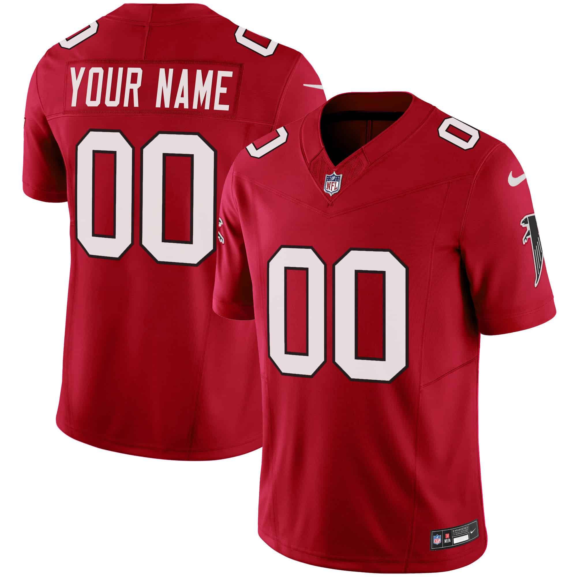 Men Atlanta Falcons Red 2024 Nike Vapor Limited Custom NFL Jersey